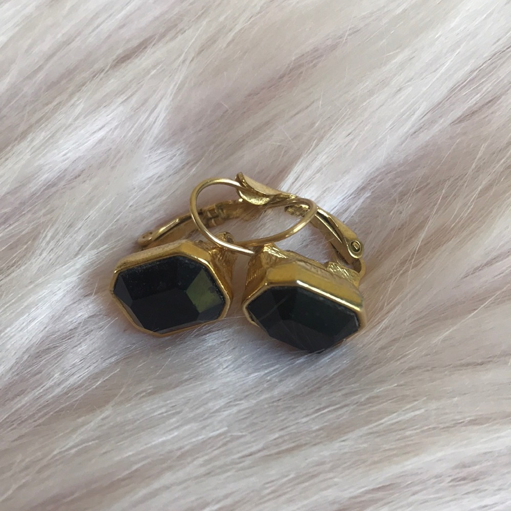 Vintage Monet Earrings with emerald cut stones